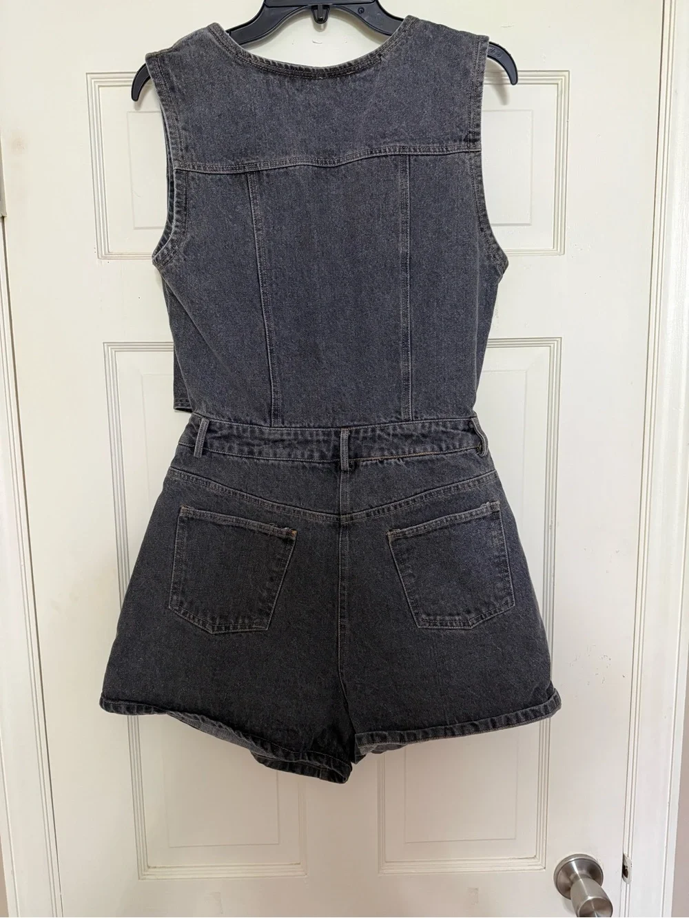 Le Lis Black Denim Romper - L - Picture 5 of 5